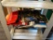 (CNTR) SHELF LOT; INCLUDES CLOTHING ITEMS SUCH AS SOCKS, A SWEATER, A THERMAL INSULATED PAD, AND