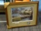 FRAMED AND MATTED PRINT BY KEN ZYLLA WITH COMMEMORATIVE STAMP; THIS PRINT OF 