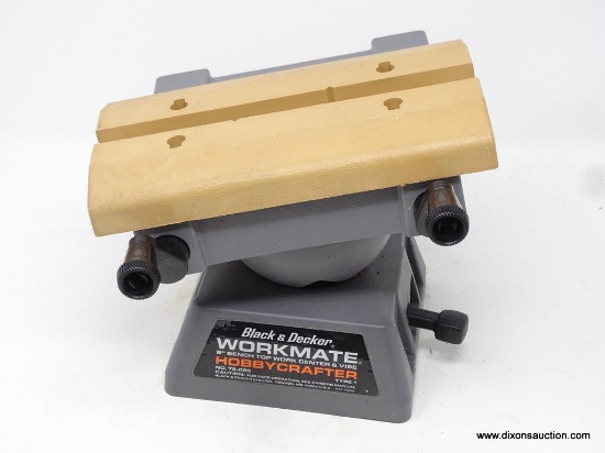 BLACK & DECKER WORKMATE 8 INCH BENCH TOP WORK CENTER AND VISE; HOBBYCRAFTER #79-025, TYPE 1. RETAILS