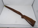 WOODEN GUN STOCK; WINCHESTER FEATHERWEIGHT WOODEN GUNSTOCK. MEASURES 32 IN LONG. BUTT WIDTH 5 IN.