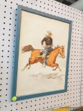 (WALL) FRAMED FREDERIC REMINGTON 