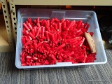 TUB LOT; FILLED TO THE VERY TOP WITH EMPTY SHOTGUN SHELLS. GREAT FOR REPACKING AND SAVING A TON OF