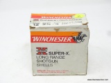 12 GAUGE AMMO; WINCHESTER SUPER-X LONG RANGE SHOTGUN SHELLS. 12 GAUGE, 2 3/4 IN, 6 SHOT, 1 1/4 OZ, 3