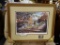 KEN ZYLLA FRAMED WILDLIFE ART AND STAMP; ORIGINAL PRINT TITLED 