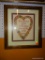 (WALL) FRAMED HEART IMAGE; READS 