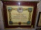 (WALL) FRAMED APOSTOLIC BLESSING; FROM POPE BENEDICT XVI TO WILLIAM AND MARY JANE KOCHUBEN ON THEIR