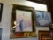 (WALL) FRAMED MODERN STILL LIFE; DEPICTS A BLUE VASE WITH PINK FLOWERS. IS SIGNED BY THE ARTIST