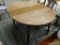 INFORMAL DINING TABLE; INFORMAL DINING TABLE WITH ONE 12 IN WIDE LEAF AND TURNED LEGS. WITH LEAF IN