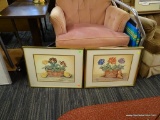 BOTANICAL STILL LIFE FRAMED IMAGES; BY ARTIST ALEXANDRA CHURCHILL. TOTAL OF 2.BOTH ARE DOUBLE MATTED