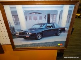 (WALL) FRAMED PHOTO CAR POSTER; FROM THE 