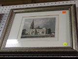 (WALL2) FRAMED CHURCH PRINT; 