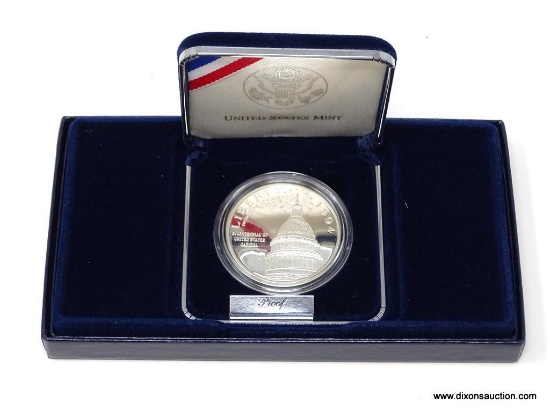 1994 BICENTENNIAL OF THE U.S. CAPITOL PROOF SILVER DOLLAR W/ COA AND IN PRESENTATION BOX