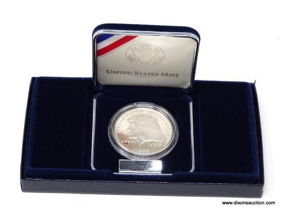 1995 SPECIAL OLYMPICS WORLD GAMES COMMEMORATIVE PROOF SILVER DOLLAR W/ COA AND PRESENTATION BOX