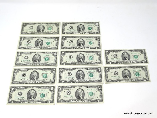 $28 FACE VALUE 1976 $2 BILLS (14- $2 BILLS)