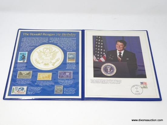 THE RONALD REAGAN 75th BIRTHDAY COMMEMORATIVE FOLIO