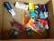 BOX LOT OF ASSORTED TOY VEHICLES; SOME ARE BACHMANN, SOME ARE EKO, ETC. APPROXIMATELY 12 PIECES