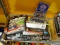 TRAY LOT OF ASSORTED MINI NASCAR TOYS; SOME ARE RACING CHAMPIONS 1:64 SCALE RIGS WITH CARS, 1 IS A