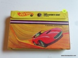 HOT WHEELS 12 CAR COLLECTOR'S CASE; HAS 12 ADJUSTABLE COMPARTMENTS, AND INCLUDES CONTENTS OF