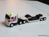 BUDDY L TRANSFER TRUCK; BUDDY L 1:43 SCALE NASA TRANSPORTER TRUCK WITH TRAILER.