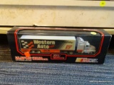 RACING CHAMPIONS TRANSPORTER; 1:43 SCALE WESTERN AUTO TRANSPORTER WITH DIECAST CAB. BRAND NEW IN THE