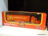 RACING CHAMPIONS TRANSPORTER; 1:43 SCALE MCDONALDS RACING TRANSPORTER WITH DIECAST CAB. BRAND NEW IN
