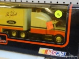 RACING CHAMPIONS TRANSPORTER; 1:43 SCALE HOOTERS RACING TRANSPORTER WITH DIECAST CAB. BRAND NEW IN