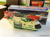 HESS HELICOPTER; COMES WITH A MOTORCYCLE AND CRUISER AND IS IN THE ORIGINAL BOX!