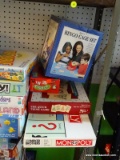 (WALL) 4 GAME LOT; INCLUDES A DELUXE BINGO CAGE SET, IN A PICKLE, ASAP, AND MONOPOLY.