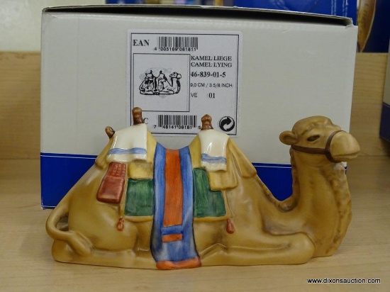 GOEBEL CAMEL FIGURINE; CAMEL IN LYING POSITION, MADE FOR HUMMEL NATIVITY DISPLAYS #214 & #260.