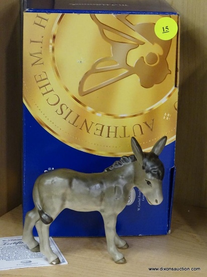 HUMMEL NATIVITY FIGURINE; "DONKEY", #278, COMES WITH ORIGINAL BOX AND CERTIFICATE, MEASURES 4 IN