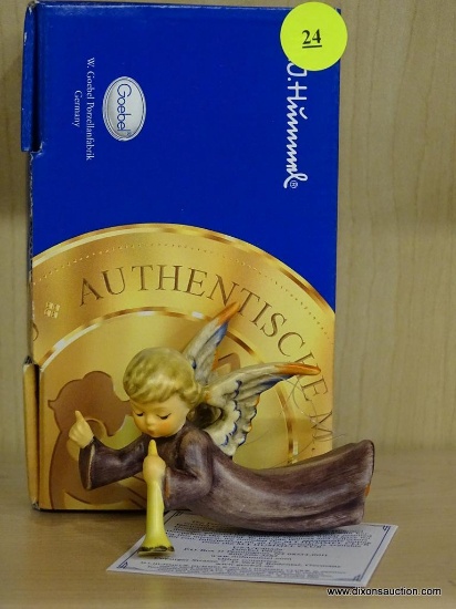 HUMMEL NATIVITY FIGURINE; "FLYING ANGEL", #275, COMES WITH ORIGINAL BOX AND CERTIFICATE, MEASURES 3