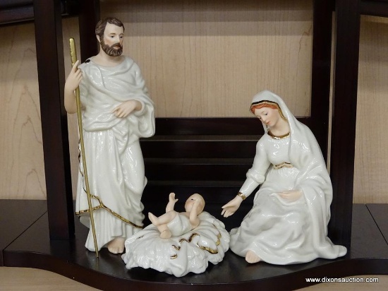 LENOX CLASSIC NATIVITY FIGURINES; "CLASSIC HOLY FAMILY" IS A 3 PIECE SET CONSISTING OF JOSEPH, MARY,