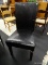 DESIGNER SIDE CHAIR; BLACK FAUX CROCODILE PATTERN UPHOLSTERED SIDE CHAIR. WOULD LOOK GREAT IN AN