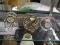 (DIS) 3 PC CRYSTAL LOT; INCLUDES ONE ABSTRACT ROUND DESK CLOCK BY CLARITY MEASURING 2.75 IN TALL,