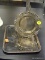 (DIS) SILVERPLATE LOT; 2 TOTAL PIECES AND 2 SMALL ACCESSORIES. ONE IS A RECTANGULAR TRAY MEASURING 8