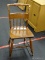 PILLOW TOP WOODEN SIDE CHAIR; THIS WOODEN SIDE CHAIR HAS A TURNED PILLOW TOP RAIL WITH THE LOWER
