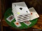 PLAYING CARD THEMED LOT; INCLUDES ONE SMALL ACE OF DIAMONDS CARD DISH, 8 LARGER CERAMIC RECTANGULAR