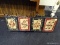 VINTAGE KINGS/QUEENS PLAYING CARDS SIGN; SCROLLING BLACK METAL FRAME WITH 2 METAL HOOKS AT BOTTOM,