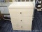 BLONDE WOOD NIGHTSTAND; SQUARE TOP 3 DRAWER NIGHT STAND. THIS NIGHT STAND OR SIDE TABLE IS A BLONDE