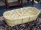 BRAIDED GATHERING BASKET; OBLONG 2 HANDLED BRAIDED BASKET. MEASURES 32 IN X 18 IN X 9 IN. GREAT FOR