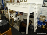 POTTERY BARN PBTEEN FULL SIZE LOFT BED; INCLUDES FRAME AND LADDER. LARGE WHITE LOFT STYLE BED;