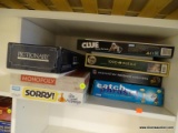 BOARD GAMES LOT; INCLUDES 8 TOTAL GAMES SUCH AS CLUE, PICTIONARY, MONOPOLY, SORRY, WASHINGTON