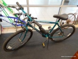 ROADMASTER BIKE; TURQUOISE MENS 26 IN DIA SPE15 CHROMIUM EDITION MOUNTAIN BICYCLE WITH A SADDLE SEAT