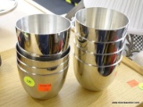 SET OF PEWTER CUPS; THIS LOT CONTAINS 9 PEWTER CUPS. AKK ARE JEFFERSON CUPS MADE BY SHEFFIELD