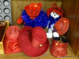 RED HAT SOCIETY LOT; ADORABLY COORDINATING RED AND PURPLE LOT, JUST FOR ESTEEMED MEMBERS OF THE
