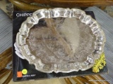 SILVER PLATED CHIPPENDALE TRAY; STILL IN THE ORIGINAL BOX! WM. ROGERS & SON SILVER PLATED