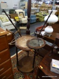 VICTORIAN WASH BASIN AND WOODEN STAND; AN ANTIQUE STYLE REPRODUCTION WASH STAND. THE VICTORIAN-STYLE