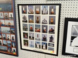 LIGHTHOUSES OF MARYLAND POSTER PRINT; THIS IS A FRAMED POSTER SIZE PRINT OF MARYLAND LIGHTHOUSES BY