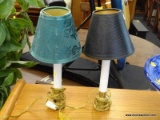 PAIR OF SMALL WINDOW CANDLES WITH LAMPSHADES; JUST LIKE THE ADORABLE LITTLE ELECTRIC CANDLES WHICH