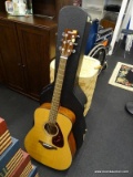 YAMAHA FG700S ACOUSTIC FOLK GUITAR; INCLUDES HARDSIDE CARRYING CASE. CRAFTED WITH A SOLID SITKA